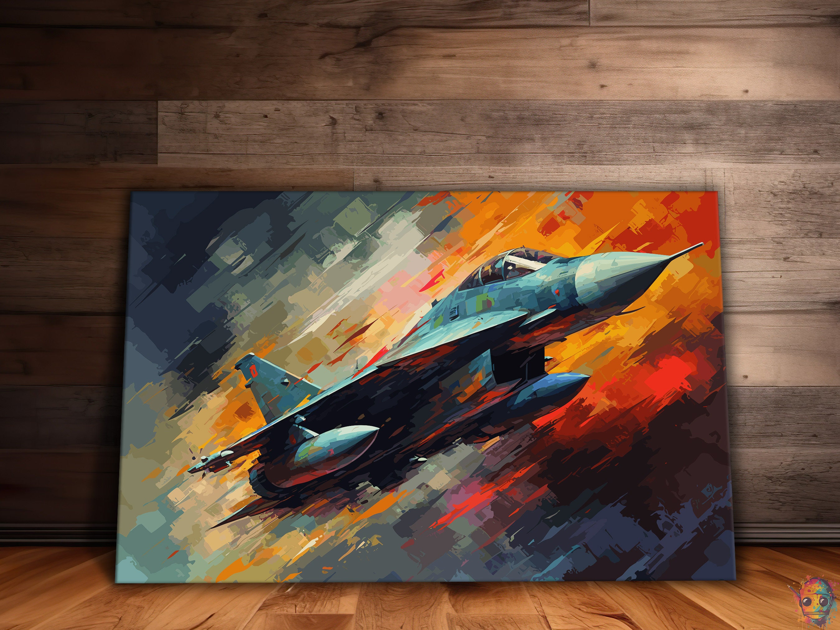 Fighter Jet Wall Art, Aviation Wall Art, Military Canvas, Ready to Hang Canvas Print, Gift, Veteran, Boy Room Decor