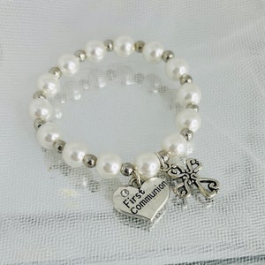 Armband eerste communie, religieuze armband, religieuze sieraden, eerste communiecadeau, sieraden eerste communie - ZILVER JASMIJN