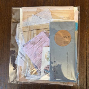 Paquete de papel vintage y nuevo de técnica mixta, kit de papel para collage, 40 piezas, para revistas, mapas, patrones de costura, paquete de papel efímero n.° 3