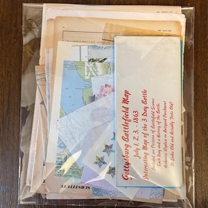 Mixed Media Vintage and New Paper Pack, Collage Paper Kit, 40 pcs, Magazine, Maps, Sewing Pattern Papers, Ephemera Paper Pack No. 4