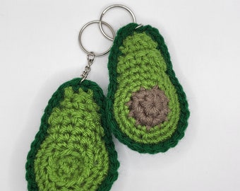 Crochet Avocado Set of 2 Keychains