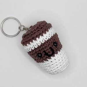 Crochet Coffee Cup Keychain
