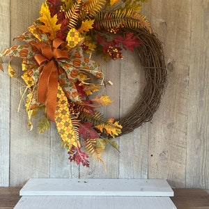 Fall 24 inch Round Grapevine Wreath