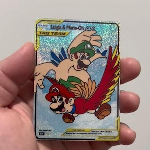 Luigia und Mario-oh ginx eigene Pokémon TKG Proxy Karte - Holographische Replik - Premium Fan-Made
