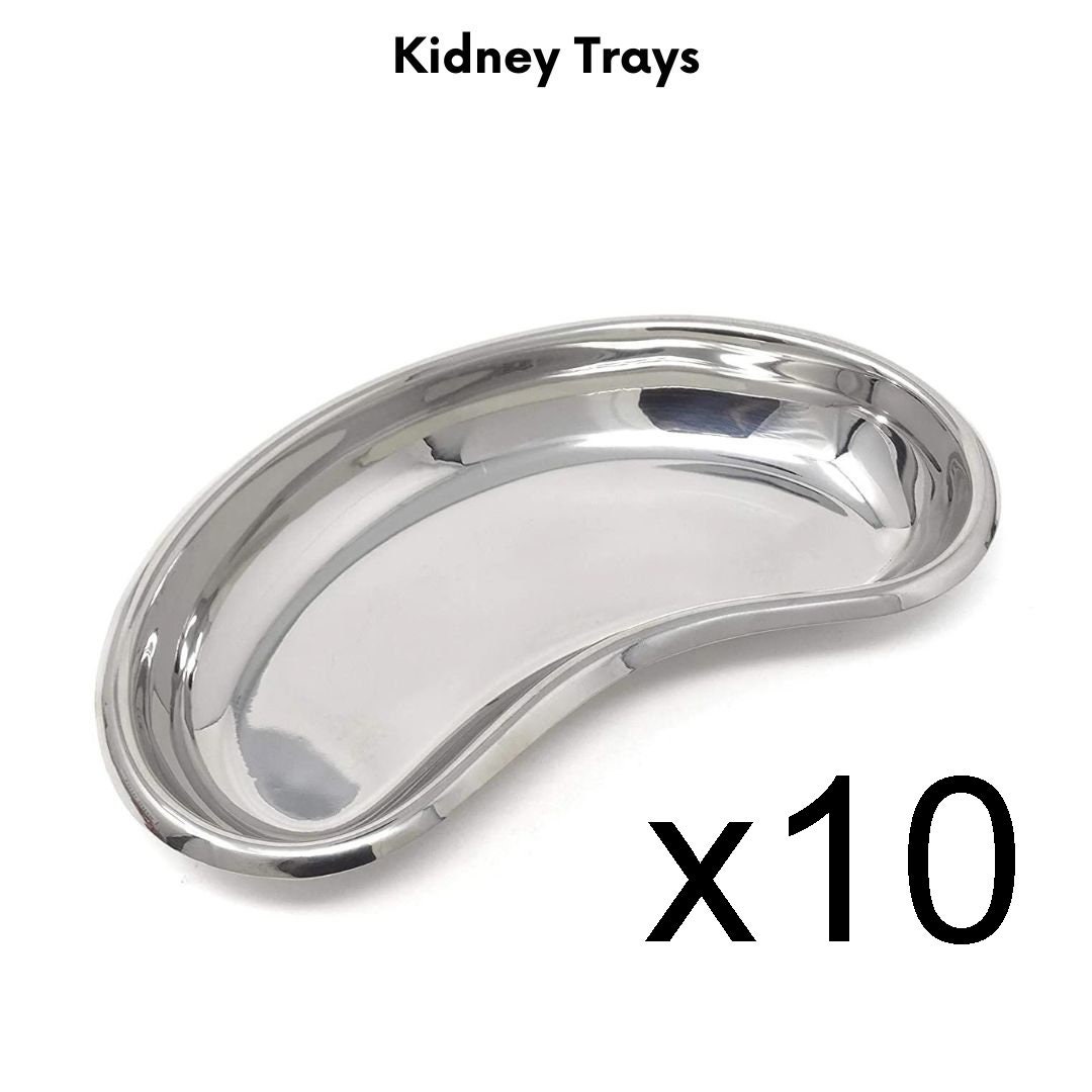 10x Stainless Steel Surgical Instruments Dish Basin, Veterinary Dental ...