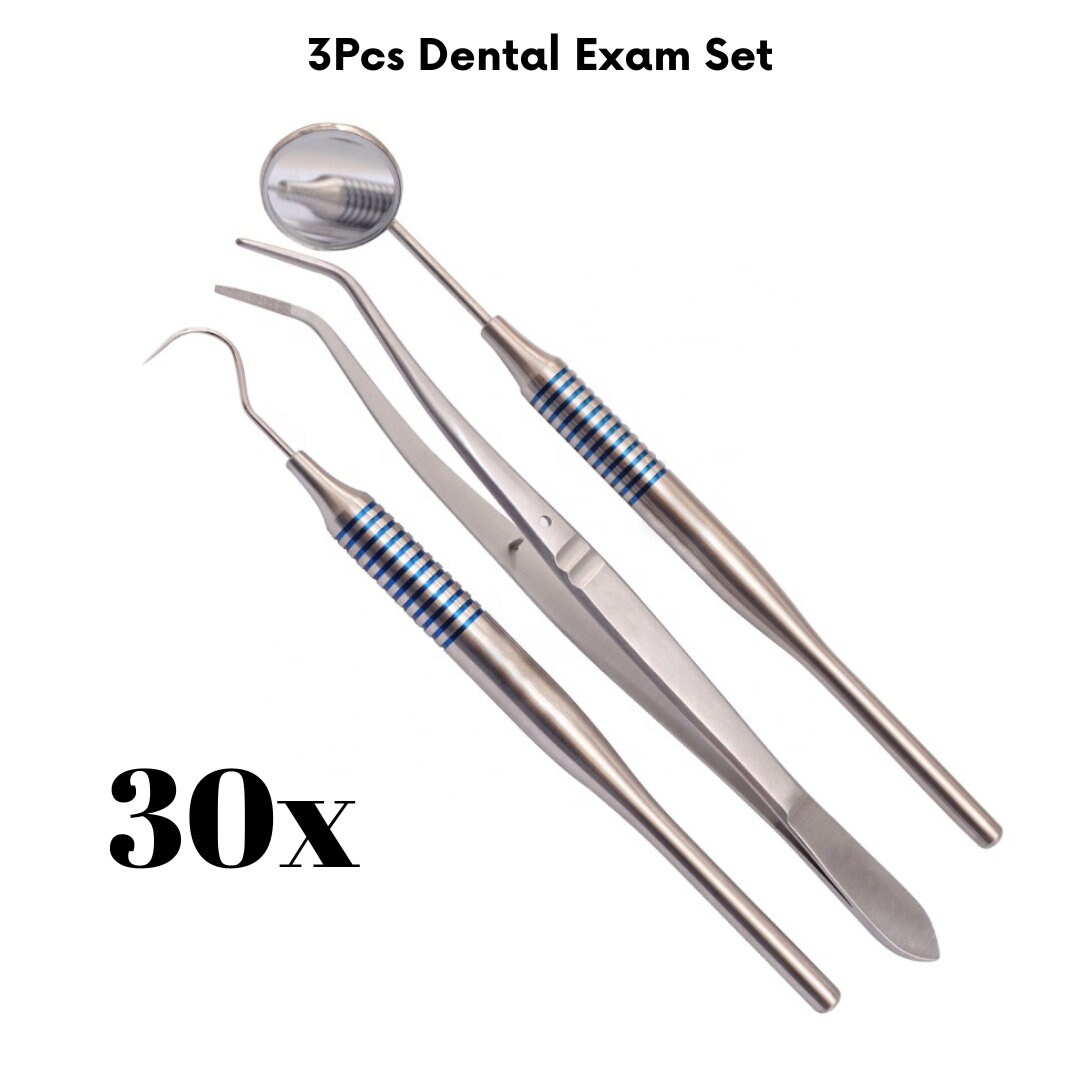 Basic Dental Examination Kit Mirror # 5, Explorer, Cotton Plier » Mis