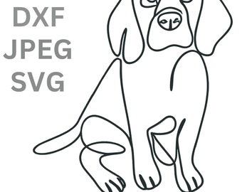 One line art of dog| One line drawing| pet line drawing| Cat line art| Single line SVG| Line art svg| Pet memorial drawing| pet portrait