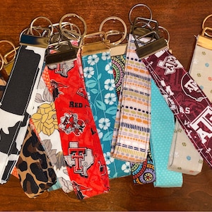 Fabric Wristlet / Key Fob Keychain
