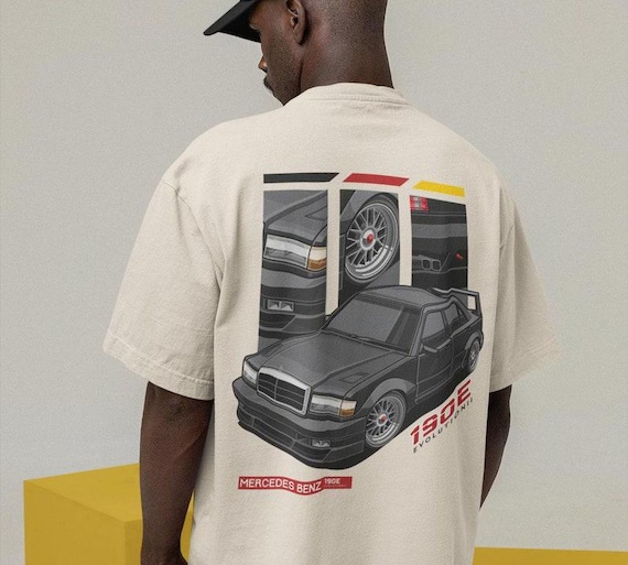 Mercedes AMG Shirt, 190E Classic Car Shirt, Vintage Car Apparel, AMG Enthusiast Shirt, Retro Car Shirt, High-Quality shirt, Car Lover Gift