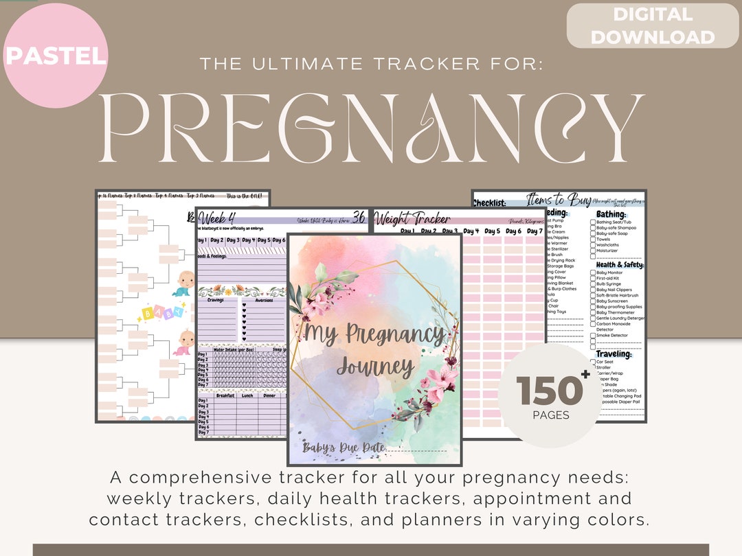 PASTEL Printable Pregnancy Weekly Planner Pregnancy Tracker - Etsy