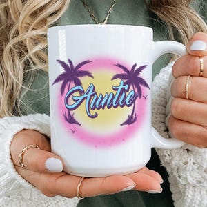 Auntie Mug, Custom Auntie Mug, Aunt Mug with Kids Names, New Aunt Gift, First Time Aunt Gift, Personalized Aunt Coffee Mug, Pregnancy Reveal