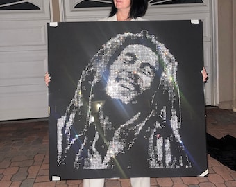 Bob Marley Kristall Portrait