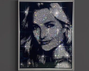 Drawing from photo, Swarovski portrait