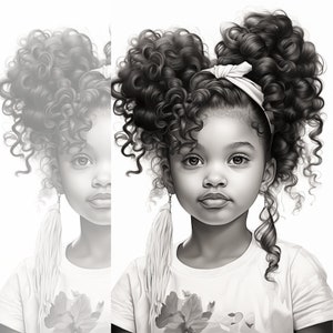 32 Black Cuties Coloring Book for Her Grayscale Colouring - Etsy UK