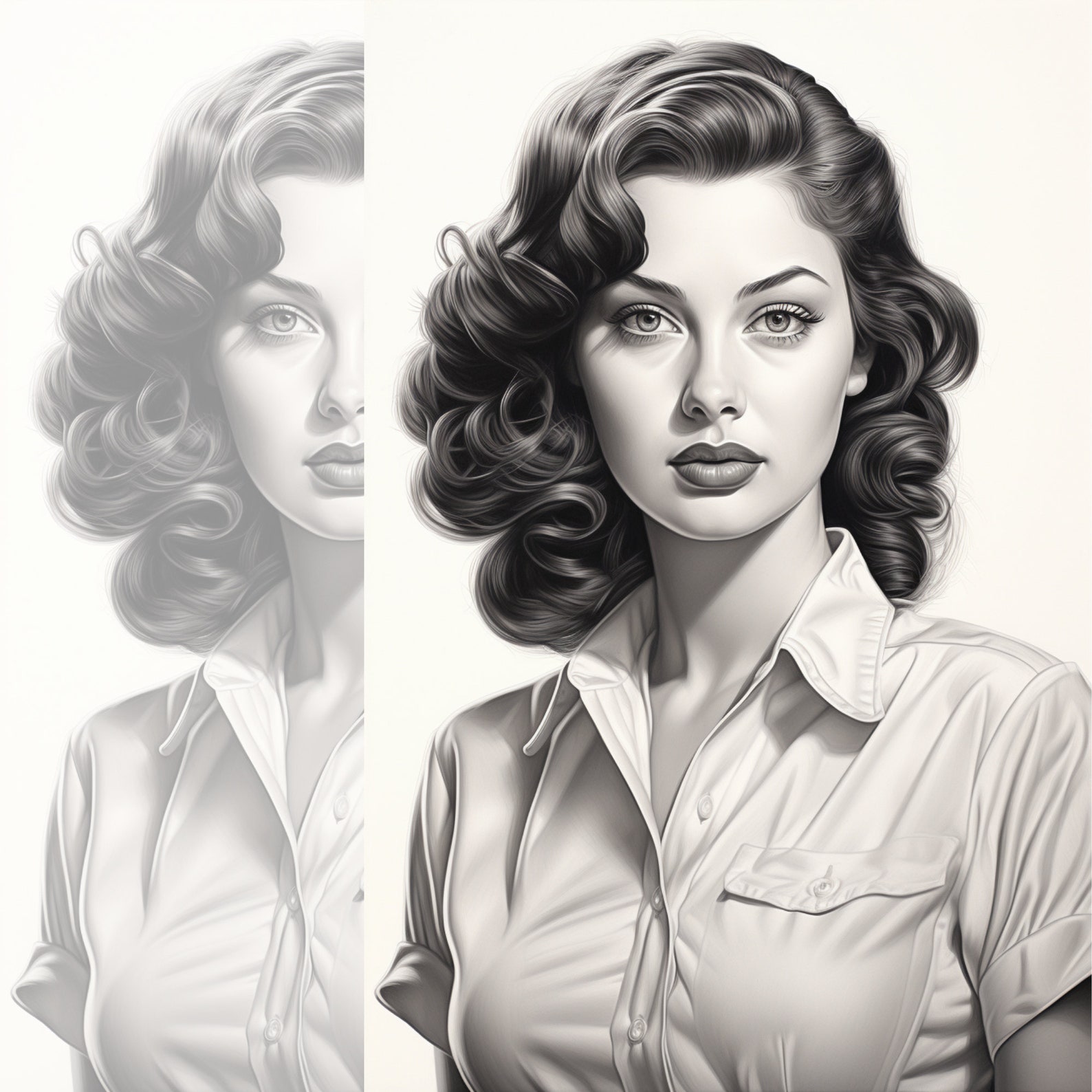 42-women-of-the-50s-v2-coloring-book-for-her-grayscale-colouring-pages