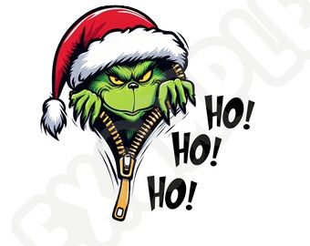 Peeking Grinch PNG Grinch Shirt Clipart Grinch Sublimation Christmas ...