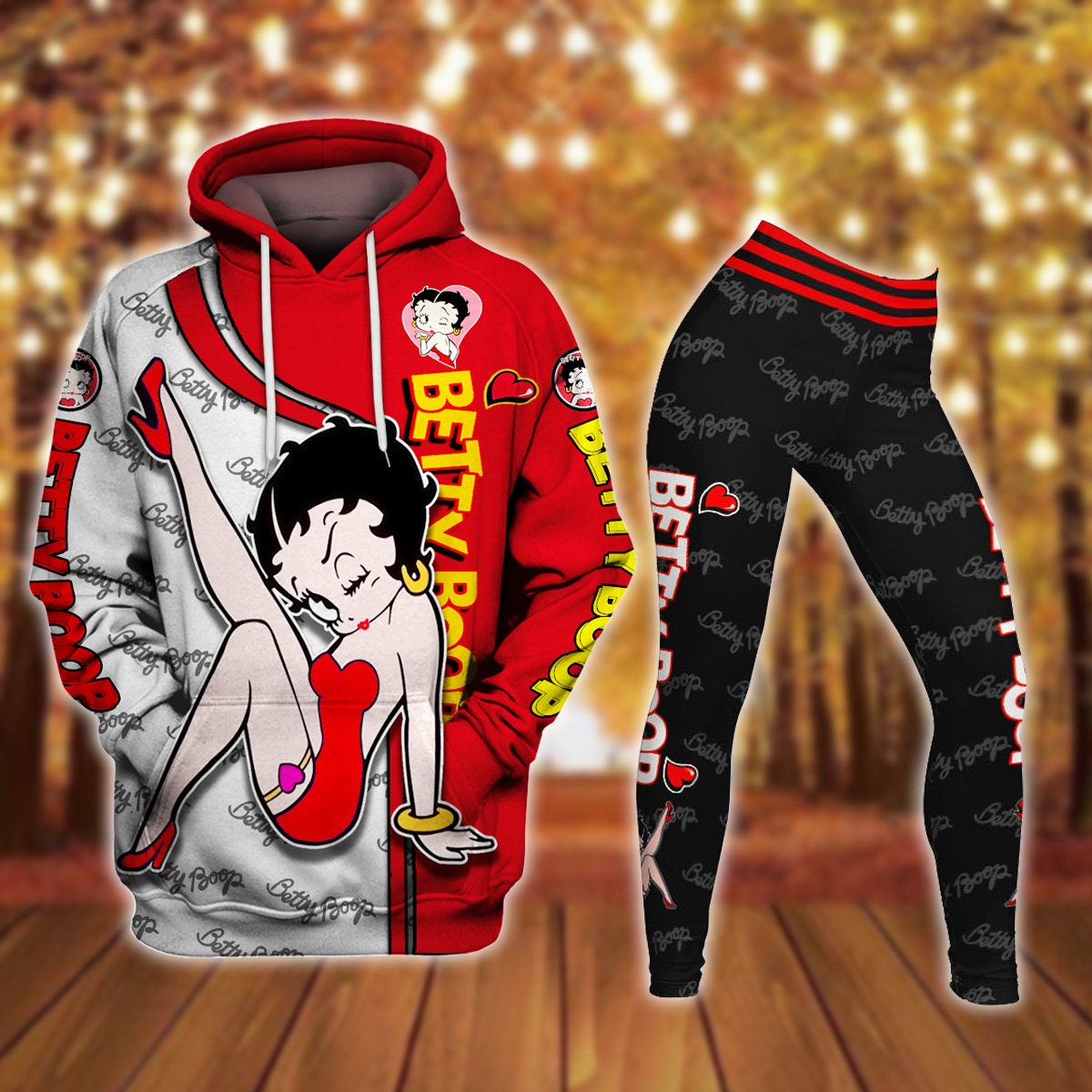 Discover Betty Boop Women Hoodie/Leggings,Cartoon,Betty Boop Shirt,Betty Boop Sweatshirt,Betty Boop Women Legging,Christmas Gift,Betty Boop Fans Gift