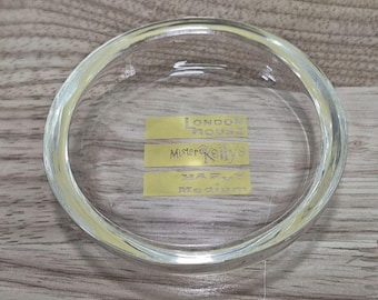 Popielniczka szklana VTG Mr Kellys London House Happy Medium MCM Vintage Chicago