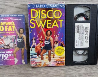 Vintage Richard Simmons - Disco Sweat - VHS-1990s-Video Cassette