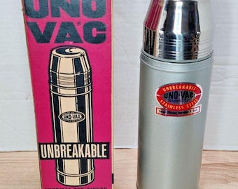 VTG Uno-Vac Stainless Steel Vacuum Bottle Thermos 2 QT USA Made Original Box