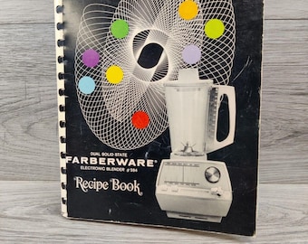Vintage Farberware Electronic Blender #284 Manual Recipe Book-Cookbook