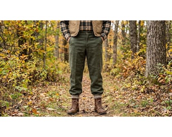 VTG Codet Heavy Wool Hunting Pants Green 44x27 Warm Winter Workwear Canada