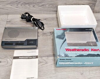 Radio Shack Wetterradio mit Alarmfunktion 12-240, Vintage, mit Originalverpackung – getestet und funktionsfähig