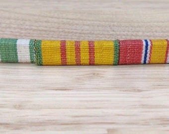 Set met linten uit de Vietnam-oorlog, set van 3 linten NDSM-medaille voor Vietnam-servicecampagne