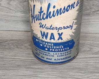VTG Hutchinsons wasserdichte Wachsdose Papierdose Verbundstoff Hutchinson Empt