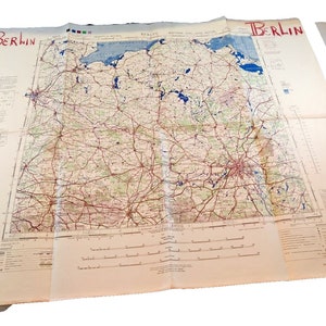 US WWII 1944 Map of Berlin Region 3rd Edition 1944 Landkarte WW2 USA 33.5"x28"