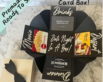 Pop Open Gift Card Box Premade - 3D Present Box - Multiple Gift Card Holder - Gift Card Holder - Money Holder - Compact Gift Box