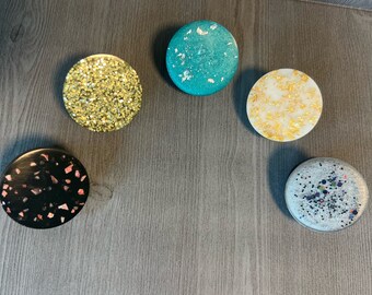 Agarre para teléfono con brillo / Agarre para Kindle / Soporte para iPhone / Accesorios para teléfono / Adorno para teléfono / Soporte para teléfono con detalle metálico