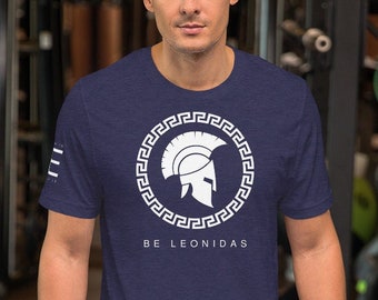 Sei Leonidas T-Shirt Sparta Spartan König Leonidas T-Shirt Geschichtshemd Historische Figur Geschichtsbüffelleder-T-Shirt 300 Hemd