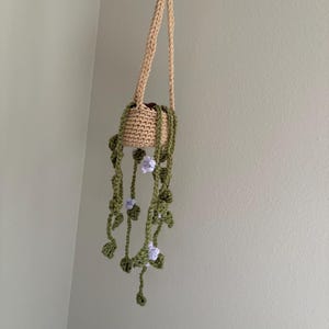 Crochet Hanging Plant with Flowers