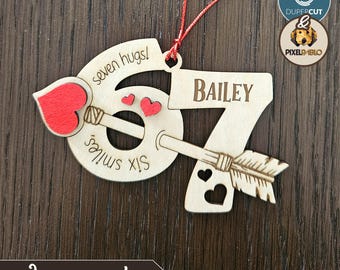 Six Seven Viral Valentines basket tag/magnet SVG: Personalized Laser Cut Decoration (Digital Download)