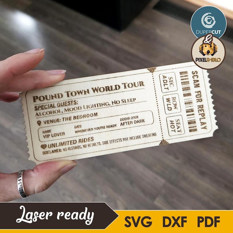 Vip Dxf Naughty Valentine's Day Voucher SVG PDF File: Laser Cutting and for ...