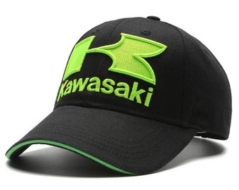 Vintage KAWASAKI motorcycles  Race embroidery Cap  ninja