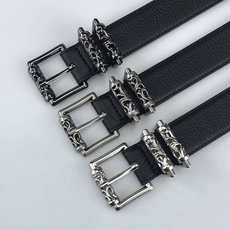 Authentic Chrome Hearts Classic Cross Sterling Buckle Black