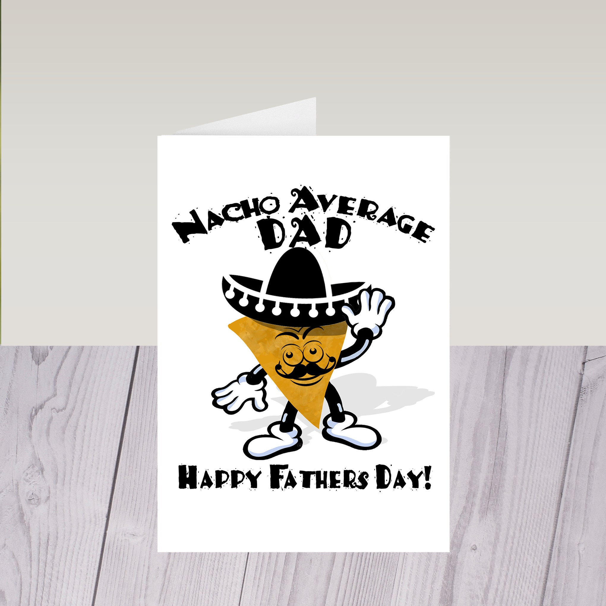 Printable Father's Day Card Nacho Average Dad Instant 
