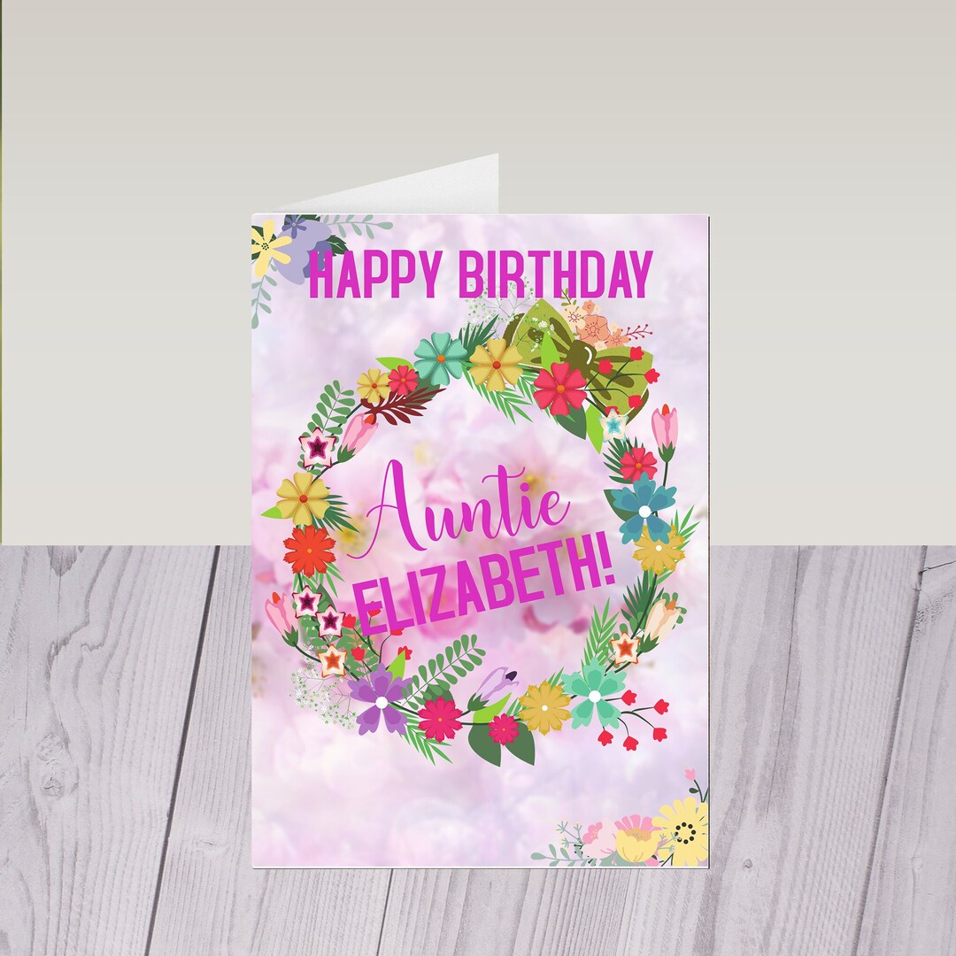 Printable Personalized Birthday Card, Download File in .pdf, .jpg ...