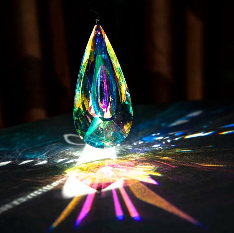 Crystal Prism Suncatcher Window Decor, Chandelier Parts, DIY Wedding