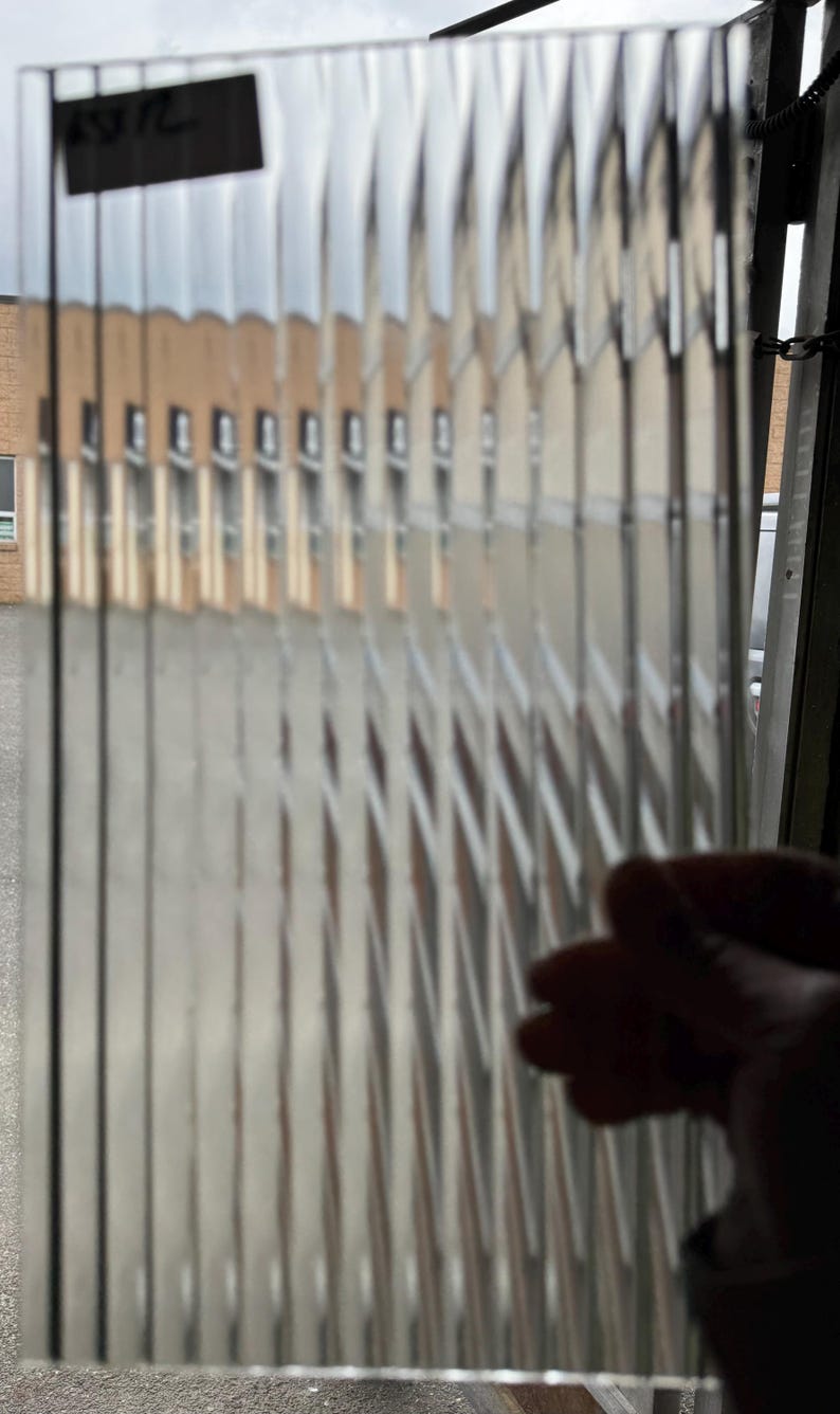 Square Reeded Glass Sheet 6.5”x12” Vintage Reed Glass Sheet - Etsy