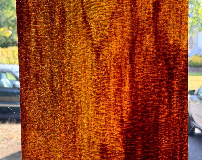 thumbnail image 2 of 8" X 6" Stained Glass Sheet - Brown And Amber Streaky Granite (wissmach 2 of 9