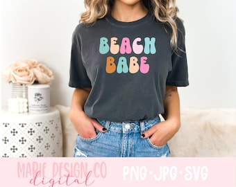 Beach babe svg, beach bum png, beach tshirt designs, summer vibes png, beach bum shirt, summer break png, hello summer png, retro summer svg