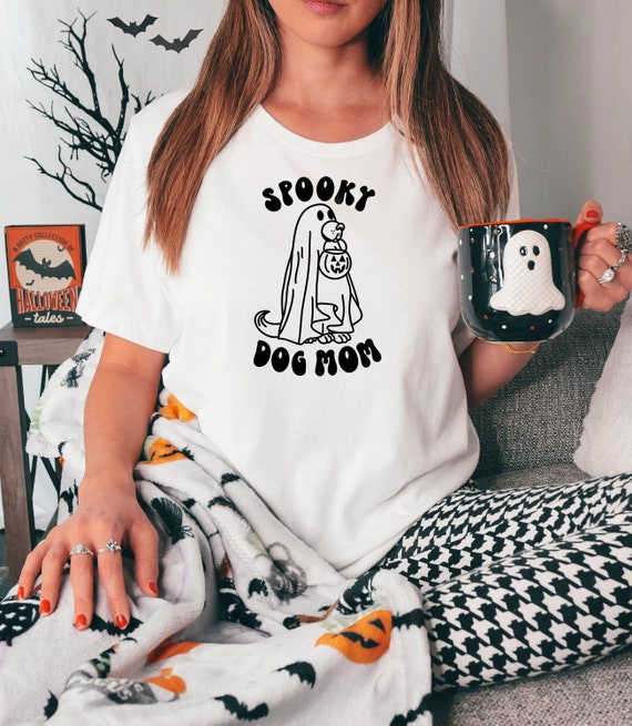 Spooky dog mom png, dog ghost png, dog Halloween png, dog lover Halloween, dog mom Halloween, ghost dog svg, my boo svg, retro ghost svg