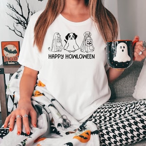 Happy howloween png, dog ghost png, dog Halloween png, dog lover Halloween, dog mom Halloween, ghost dog svg, retro ghost svg, boo dog png