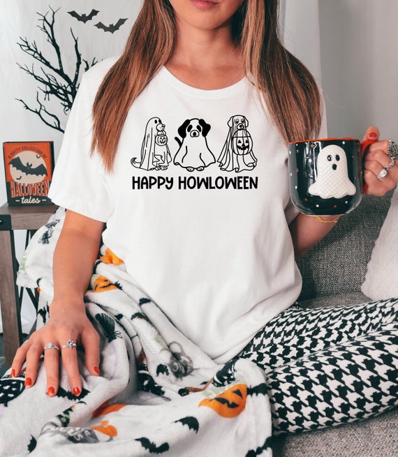 Happy howloween png, dog ghost png, dog Halloween png, dog lover Halloween, dog mom Halloween, ghost dog svg, retro ghost svg, boo dog png