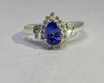 AAA+ Naturcertifierad Tanzanitring: 4,25 karat, handgjord 925 sterlingsilver för man och kvinna