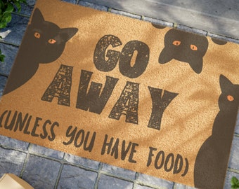 Go Away Funny Cat Doormat