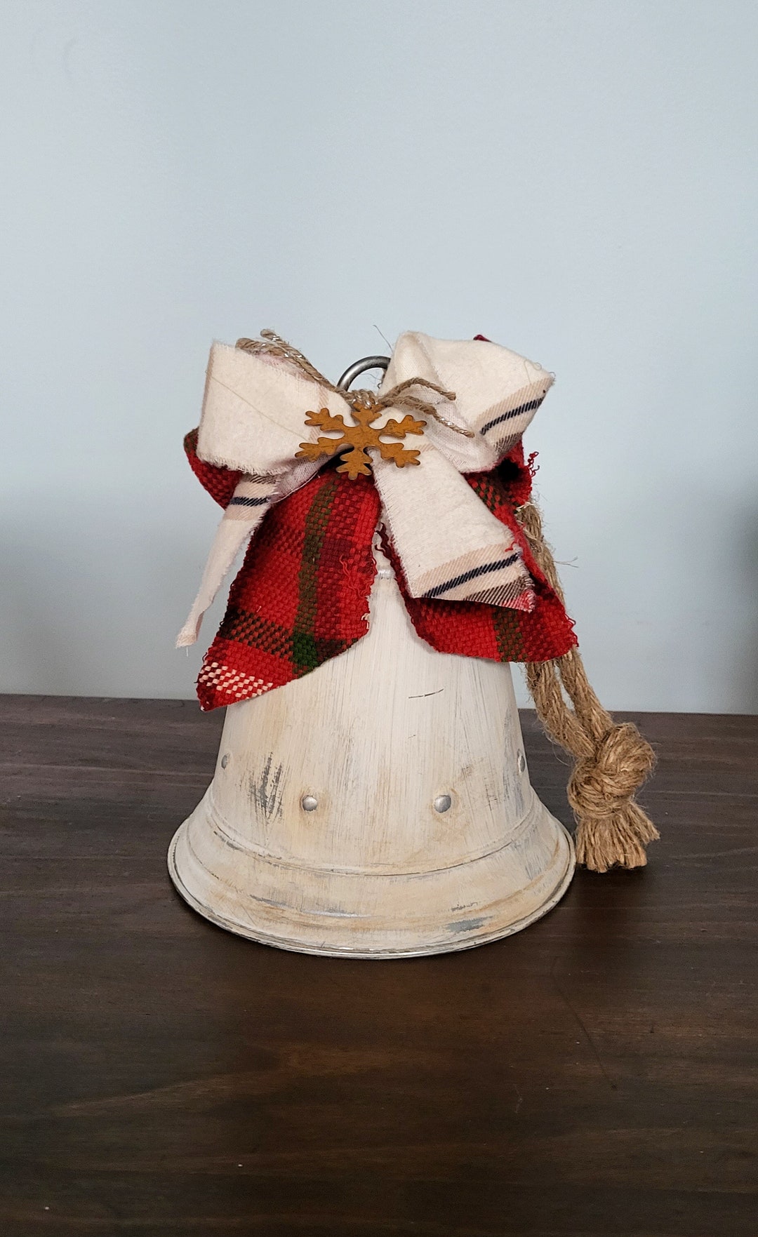 Rustic Christmas Bell Distressed/ Christmas Decor/ Holiday Decor